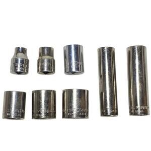 Craftsman 8 Pc Socket Set 1/4" 1/2" Drive 5/16-11/16” SAE 6-12 Pt Deep Shallow